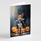 Edge Collections - 5" x 7" - Multicolor - Basenji Puppy Halloween Greeting Cards - 8 Pieces